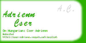 adrienn cser business card